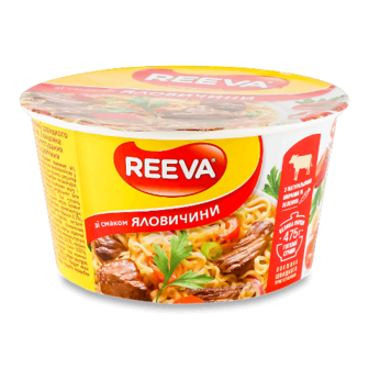 Локшина швидкого приготування Reeva зі смаком яловичини 75г (75г)
