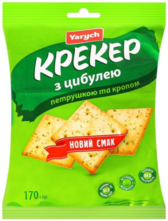 Крекер Yarych із цибулею петрушкою та кропом, 170 г