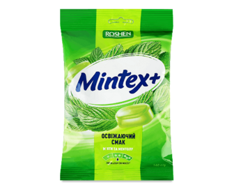 Карамель Roshen Mintex+ Mint зі смаком м'яти та ментолу 140г