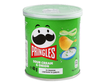 Чипси Pringles зі смаком сметани та цибулі 40г