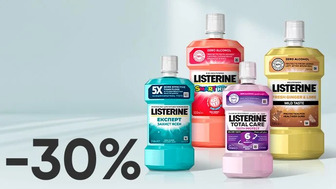 -30% на ополіскувачі Listerine для ротової порожнини