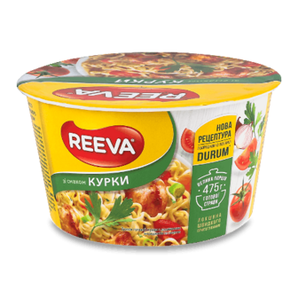 Локшина швидкого приготування Reeva зі смаком курки 75г (75г)