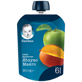 Пюре фруктове Gerber Яблуко і манго, 90 г