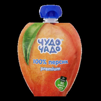 Пюре для дітей від 4міс натуральне стерилізоване Персик Premium Чудо-Чадо д/п 90г