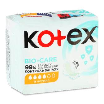 Прокладки гігієнічні Kotex Bio-Care Normal 8шт