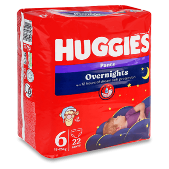 Підгузники-трусики Huggies Overnights 6 (15-25 кг) 22шт