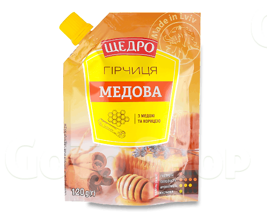 Гірчиця «Щедро» «Медова» д/п 120г