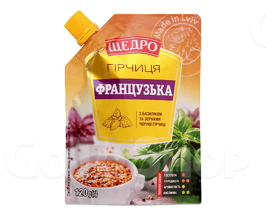 Гірчиця «Щедро» «Французька» 120г