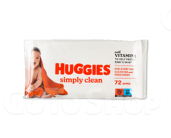 Серветки вологі дитячі Huggies Simply clean 72шт