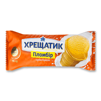 Морозиво Хрещатик Золотий Стандарт крем-брюле 12% 90г (90г)