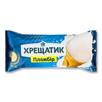 Морозиво Хрещатик Золотий Стандарт пломбір 15% 90г (90г)