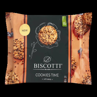 Печиво здобне пісочно-відсадне з насінням Cookies time Biscotti кг