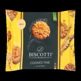 Печиво здобне пісочно-відсадне з вівсяними пластівцями Cookies time Biscotti 170г