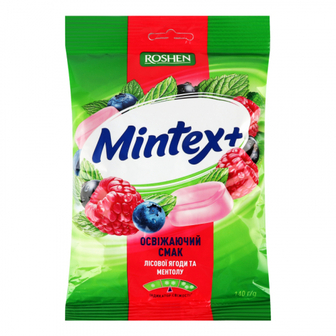Цукерки Roshen Mintex+ лісові ягоди та ментол 140г