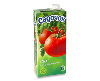 Сік Садочок томатний з м'якоттю (0,95л)