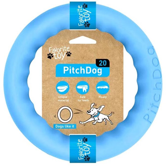 Кільце для апортировки PitchDog, блакитний, діаметр 20 см