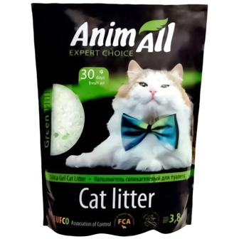 Наповнювач для котячого туалету силікагелевий AnimAll Green Hill 3,8 л