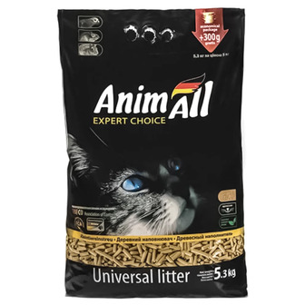 Деревний наповнювач AnimAll для котів 5,3 кг