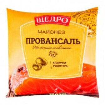 МАЙОН ПРОВАНСАЛЬ 67% ФІЛ/П 350Г ЩЕДРО