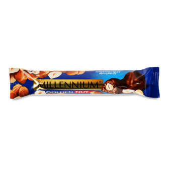 Шоколад молочний Millennium Golden Nut з цілим горіхом 40г