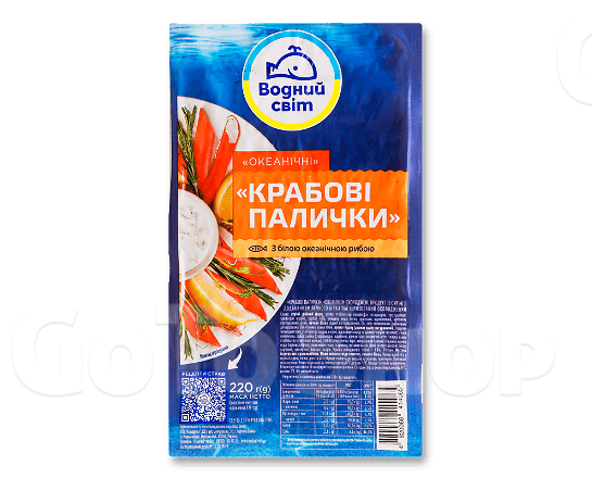 Палички крабові «Водный мир» охолоджені 220г