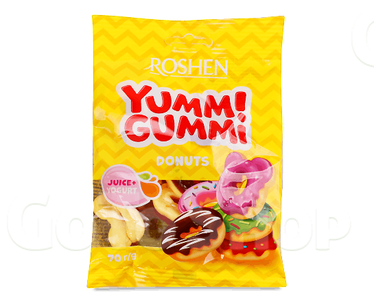 Цукерки Roshen Yummi Gummi Donuts желейні 70г