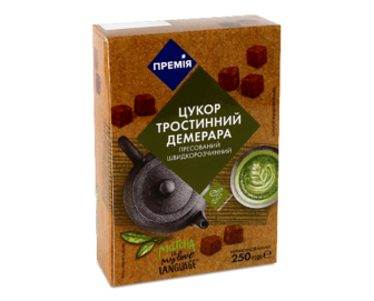 Цукор «Премія»® Демерара тростинний коричневий пресований 250г