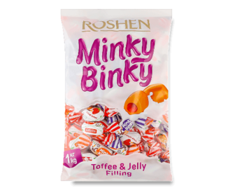 Ірис Roshen Minky Binky з желейною начинкою кг