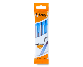 Ручки кулькові BIC Round сині 4шт/уп