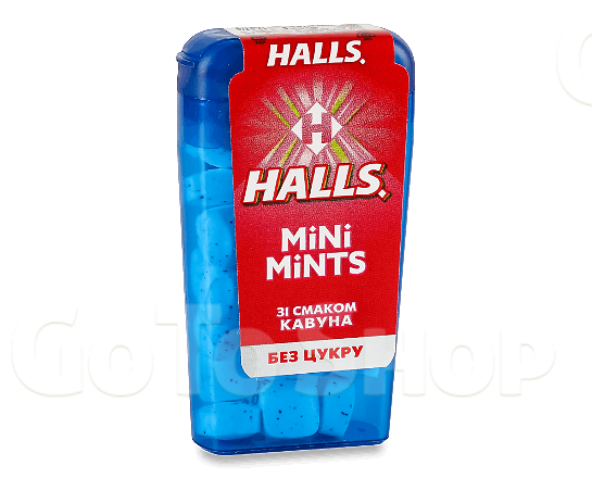 Льодяники Halls mini mints кавун