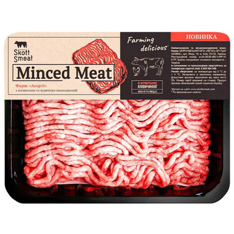 Фарш асорті  Skott Smeat, яловичина-курятина, 450 г