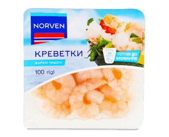 Креветки Norven варені чищені 100г