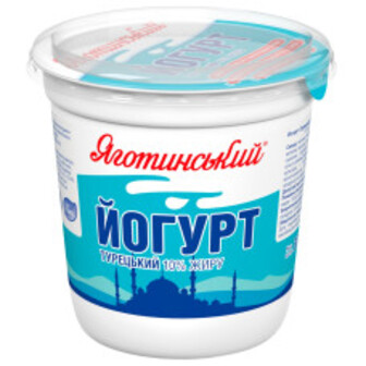 Йогурт Яготинське Турецький 10% 300г пл/ст