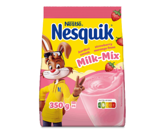 Суміш для напою Nesquik Milk-Mix зі смаком полуниці