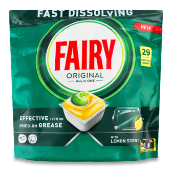Капсули для посудомийних машин Fairy Original все в 1 з ароматом лимону 29шт (29шт)