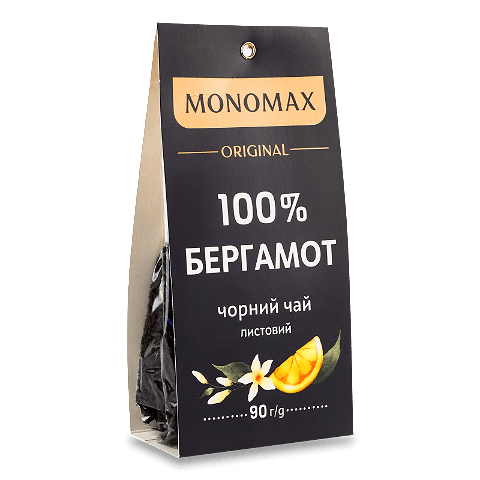 Чай чорний Monomax Original 100% бергамот листовий 90г