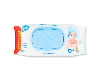 Серветки вологі Smile Baby з екстрактом ромашки та алое