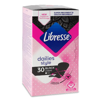 Прокладки щоденні Libresse Daily Fresh Normal Black 30шт/уп