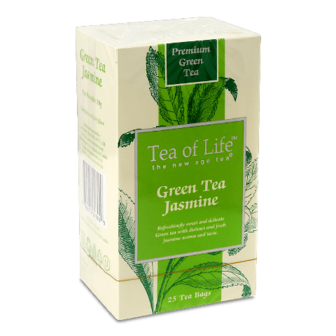 Чай зелений Tea of Life з ароматом жасмину 25*2г/уп