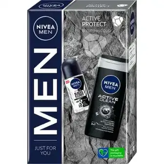 Набір подарунковий Nivea Активний захист чоловічий гель та антиперспірант-NIVEA