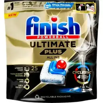 Капсули для посудомийних машин Finish Ultimate Plus All in 1 для миття посуду 25 шт-Finish