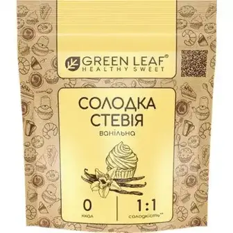 Стевія Green Leaf солодка ванільна 1:1 100 г-Green Leaf