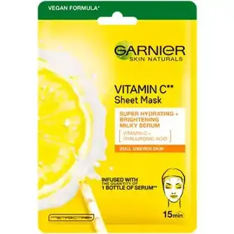 Маска Garnier Skin Naturals тканинна з вітаміном С для тьмяного тону шкіри обличчя 28 г-Garnier