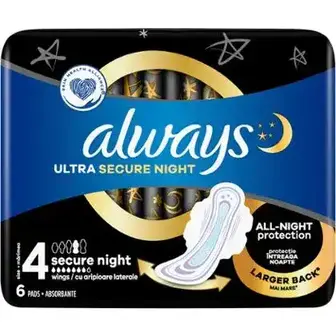 Прокладки гігієнічні Always Ultra Secure Night ароматизовані 6 шт.-Always