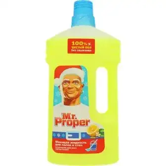 Рідкий миючий засіб для підлоги та стін Mr.Proper Лимон 1 л-Mr.Proper
