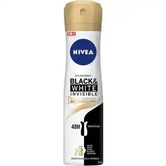 Дезодорант-спрей Nivea Чорне і біле Невидимий Гладкий шовк 150 мл-NIVEA
