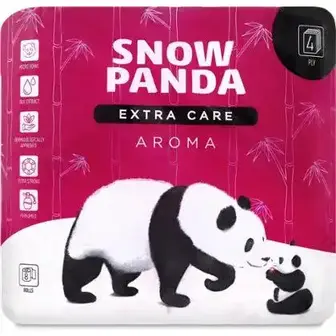 Папір туалетний Сніжна панда Extra care Aroma 4 шари 8 шт-Сніжна панда