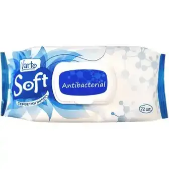 Серветки вологі Varto Soft Антибактеріальні 72 шт-Varto Soft