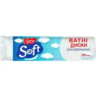 Ватні диски Varto Soft косметичні 120 шт.-Varto Soft