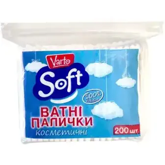 Ватні палички Varto Soft косметичні 200 шт.-Varto Soft